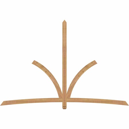 Ekena Millwork Davenport Timber Gable Bracket, Western Red Cedar, 108"W x 72"H x 1 1/2"D x 3 1/2"F, 16/12 Pitch GBW108X72X0204DAV00SWR